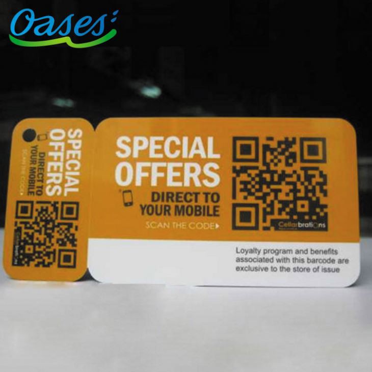 Custom Plastic Snap-off Key Chain Card With Barcode & QR Code